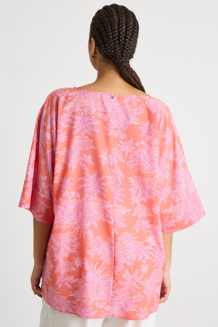 Printed crepe de chine tunic Intrend - 4