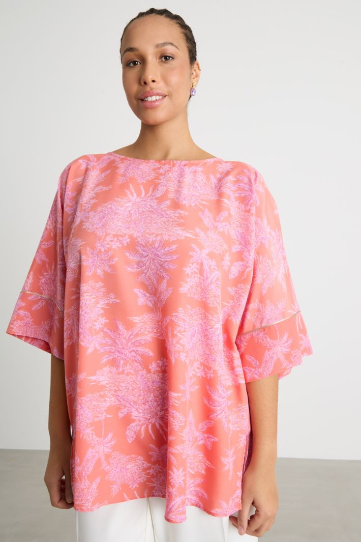 Printed crepe de chine tunic Intrend - 2