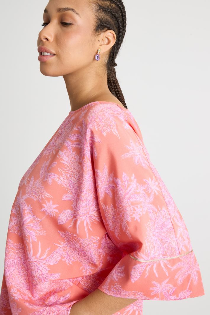 Printed crepe de chine tunic Intrend - 3