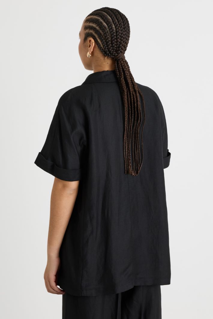 Short-sleeved twill overshirt Intrend - 4