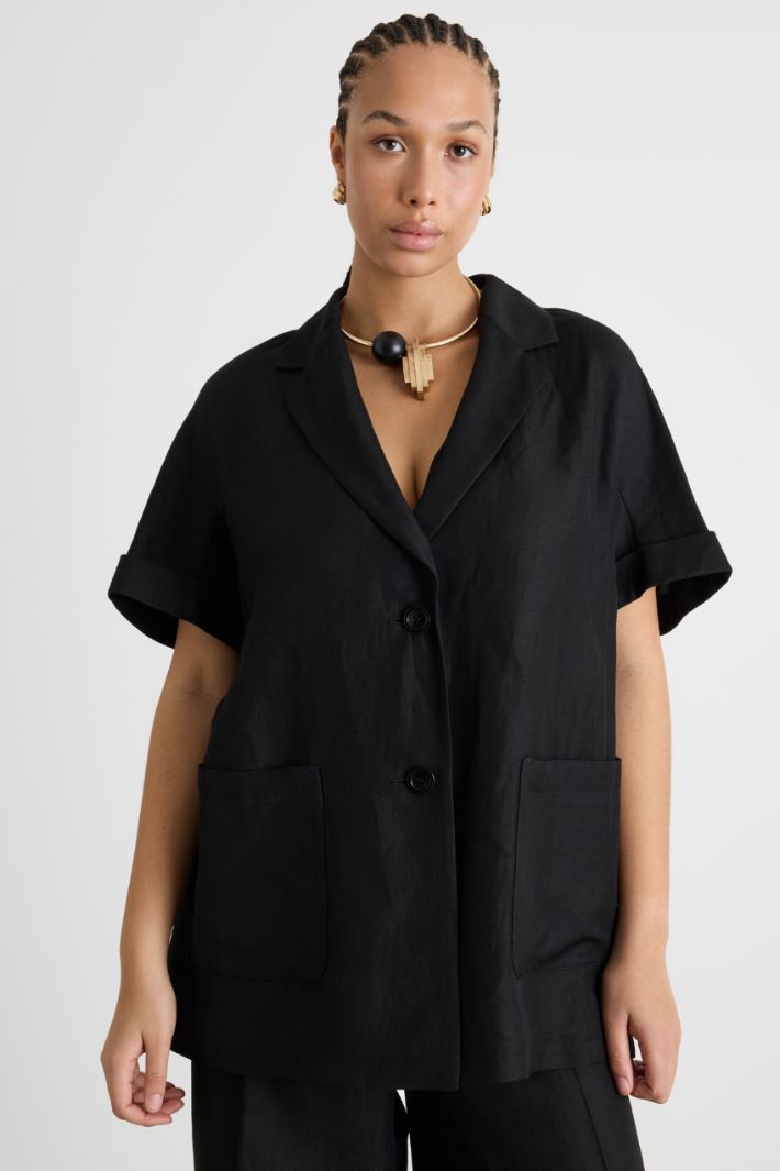 Short-sleeved twill overshirt Intrend - 2