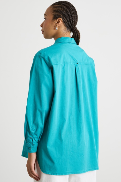 Casacca in gabardina con tasche