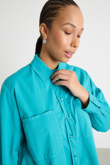 Casacca in gabardina con tasche