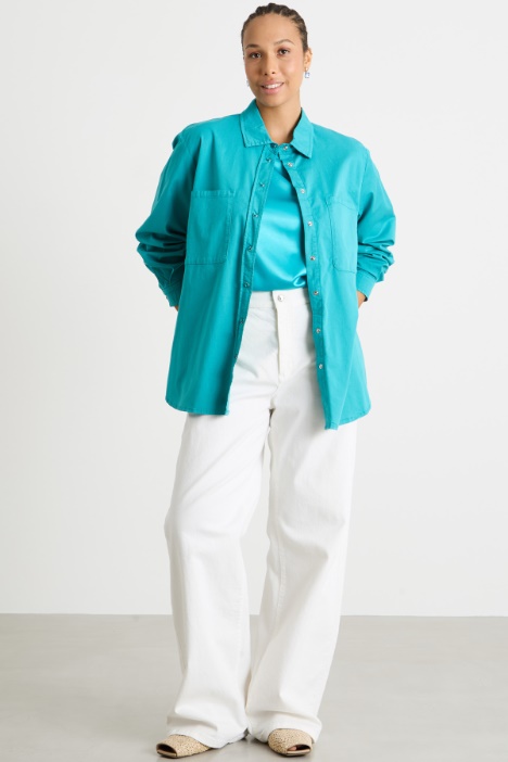 Gabardine tunic with pockets Intrend