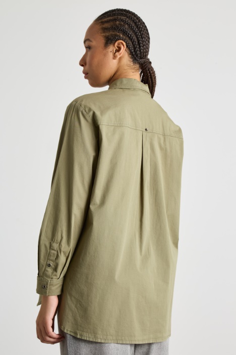 Casacca in gabardina con tasche