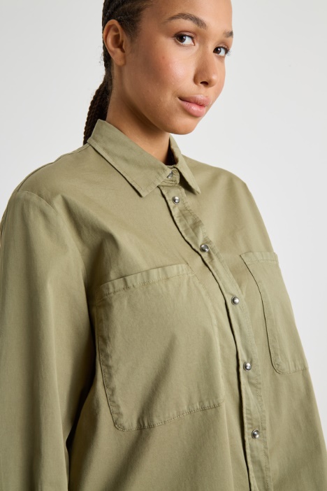 Casacca in gabardina con tasche