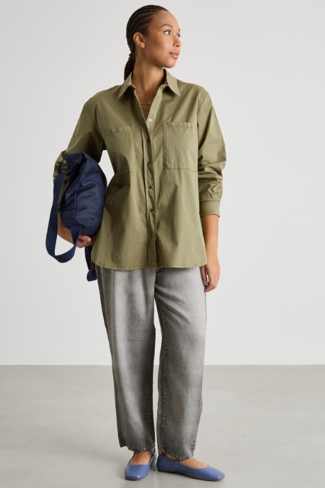 Gabardine tunic with pockets Intrend