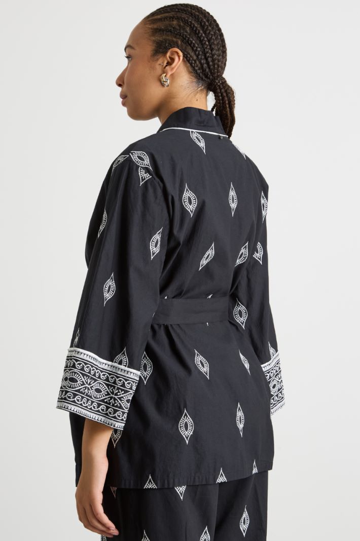 Embroidered belted tunic Intrend - 4