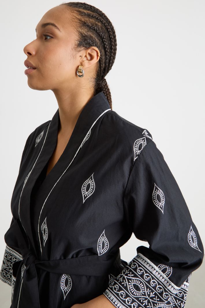 Embroidered belted tunic Intrend - 3