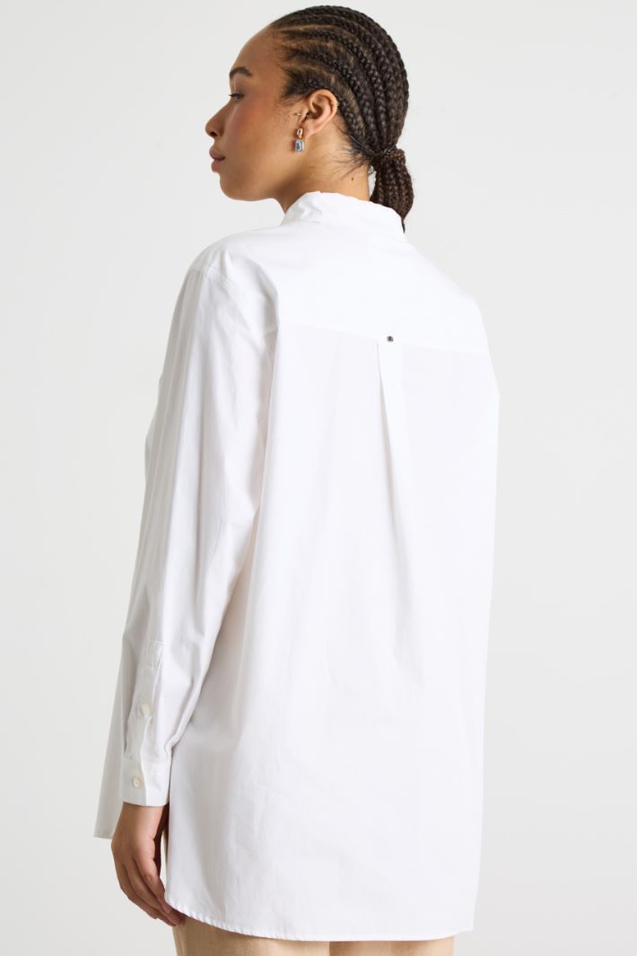 Placement-print poplin blouse Intrend - 4