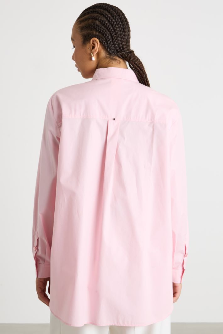 Placement-print poplin blouse Intrend - 4