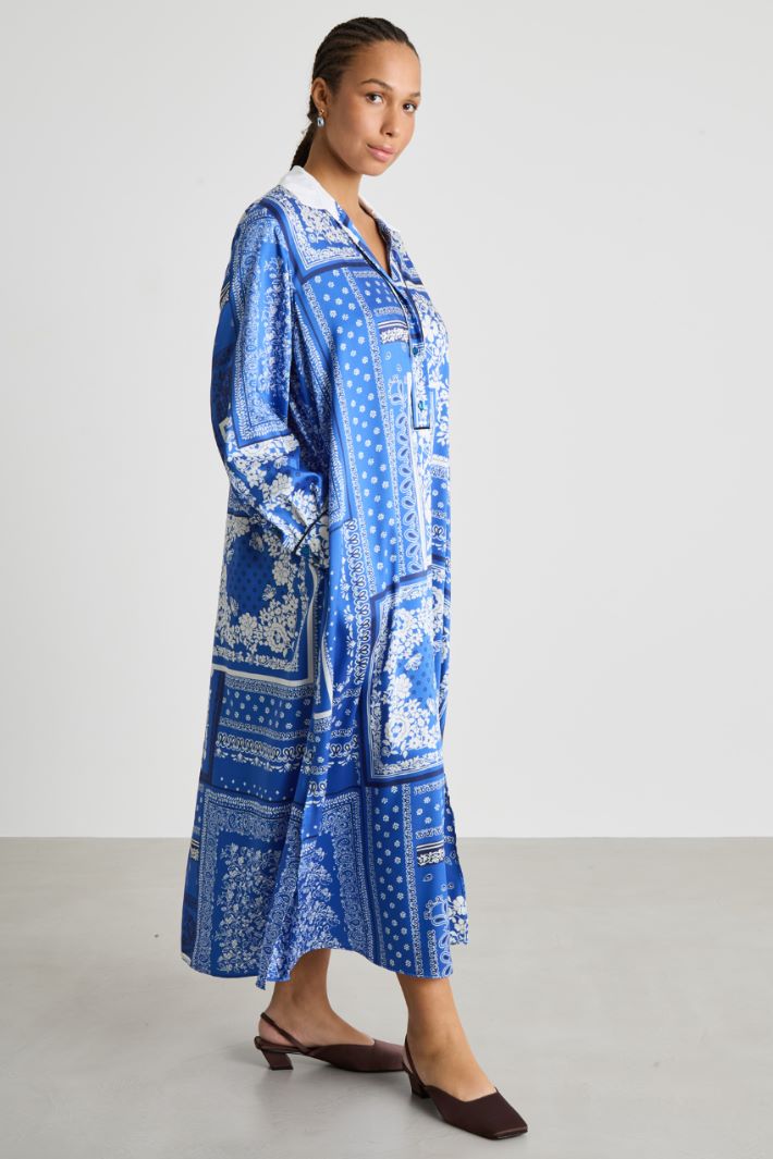 Long shirt dress in printed twill Intrend - 2