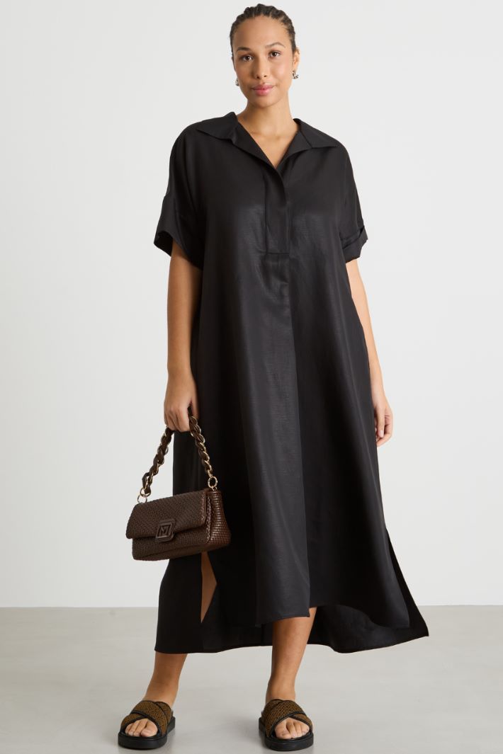 Long linen-blend dress Intrend