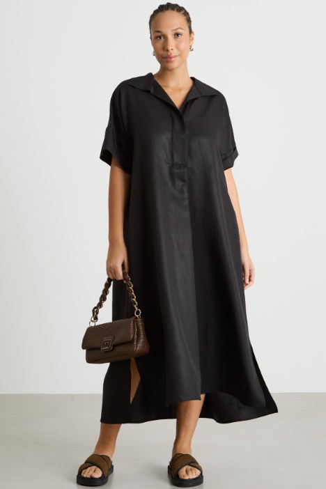 Long linen-blend dress Intrend