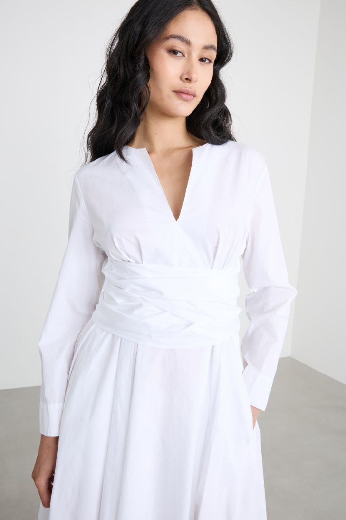 Abito in popeline con fascia Intrend - 3