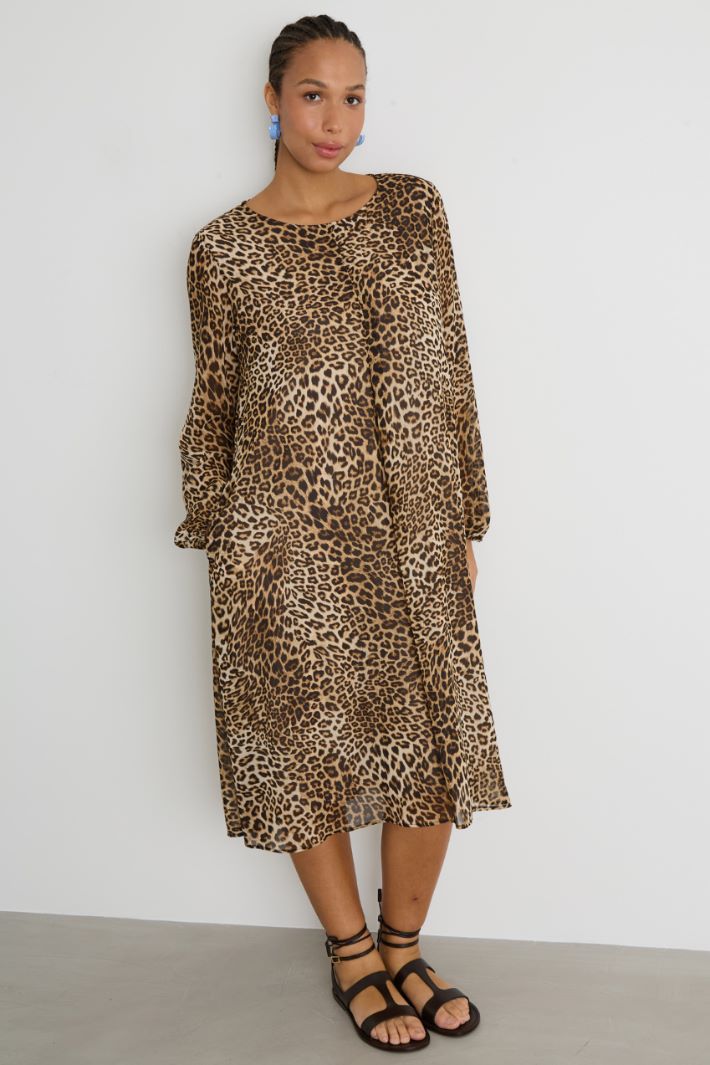 Animal print georgette dress Intrend - 2