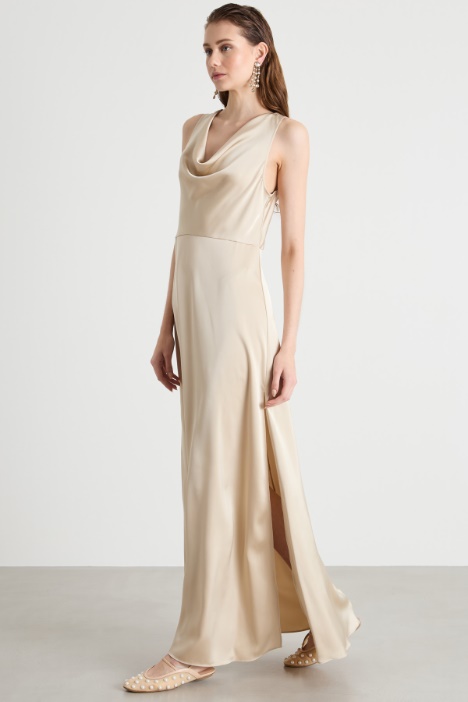 Maxi dress in raso