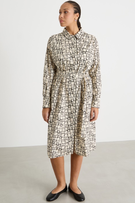 Abito chemisier in popeline