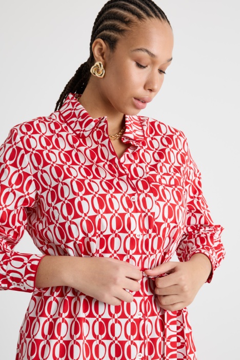 Abito chemisier in popeline