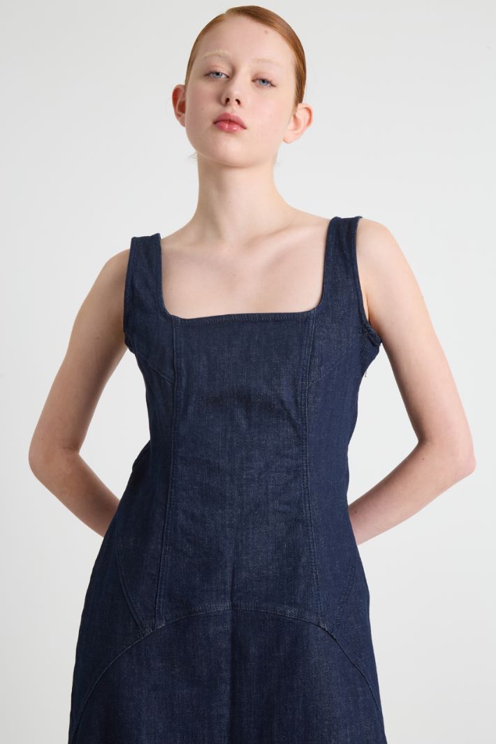 Denim midi dress Intrend - 3