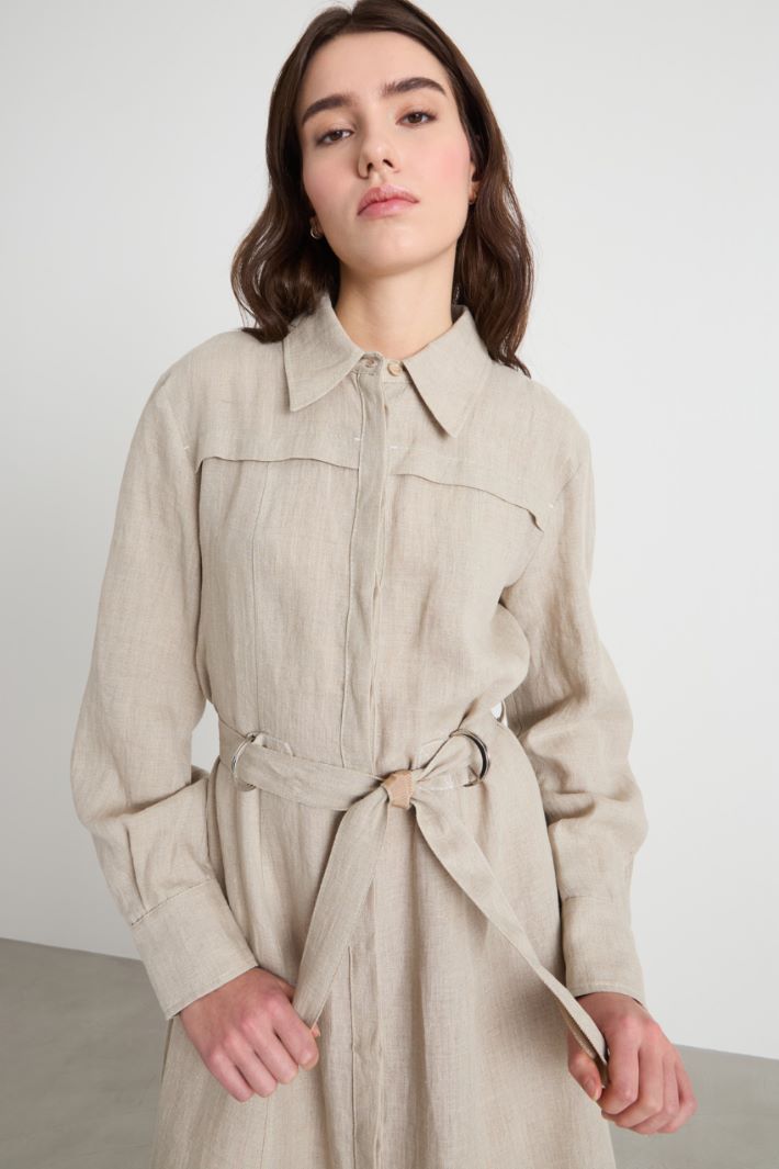 Linen shirt dress Intrend - 3
