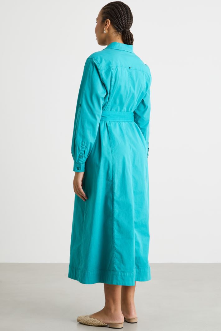 Gabardine shirt dress Intrend - 4