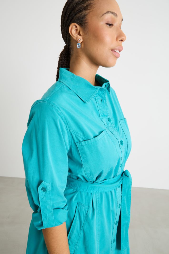 Gabardine shirt dress Intrend - 3