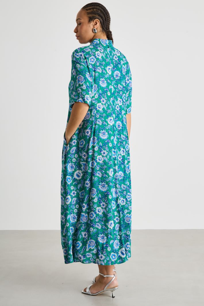 Long printed shirt dress Intrend - 4