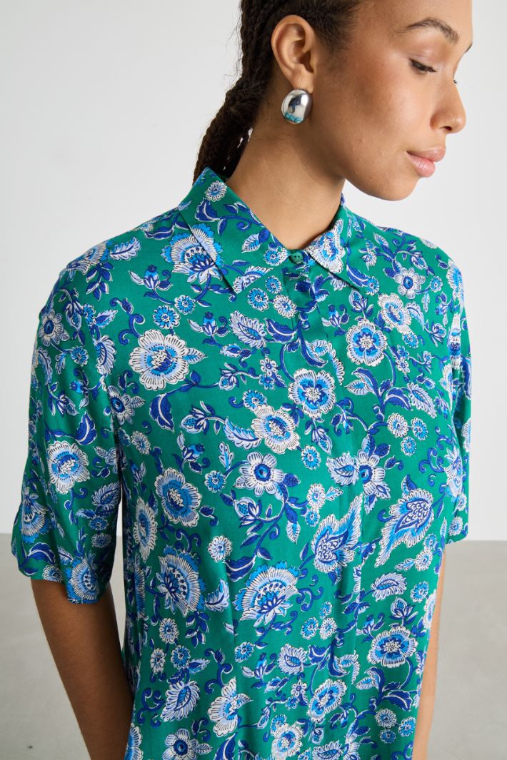 Long printed shirt dress Intrend - 3