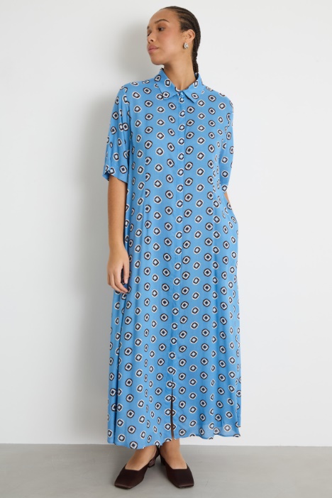 Abito chemisier lungo stampato