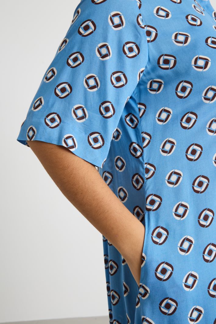 Long printed shirt dress Intrend - 3