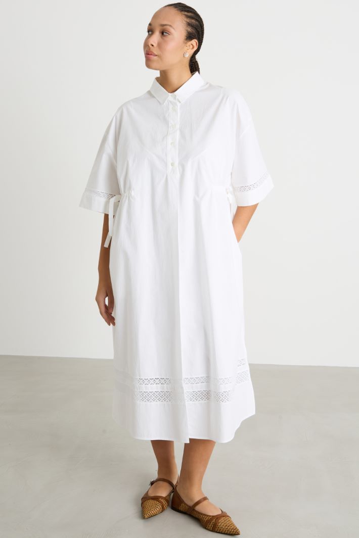 Lace-trimmed shirt dress Intrend - 2