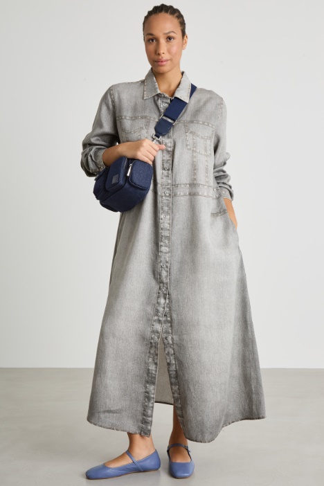 Denim-effect shirt dress Intrend