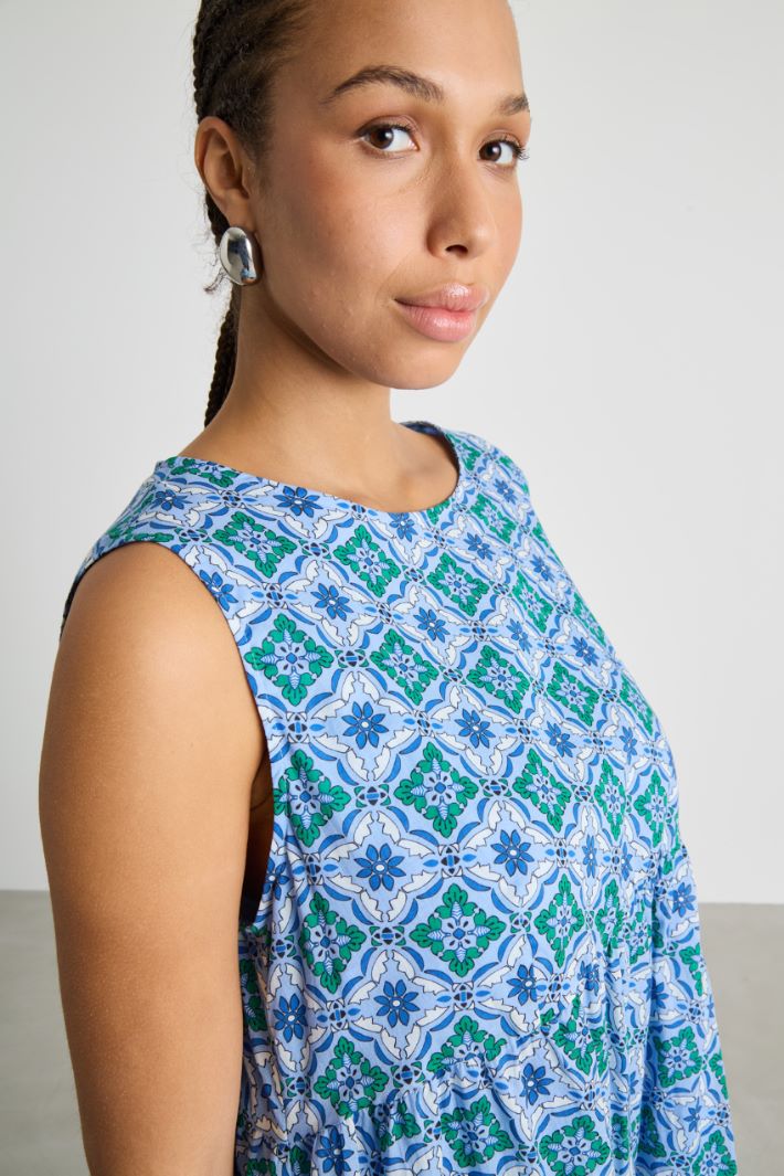 Printed muslin maxi dress Intrend - 3