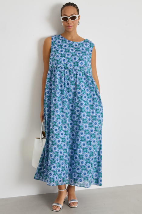 Printed muslin maxi dress Intrend