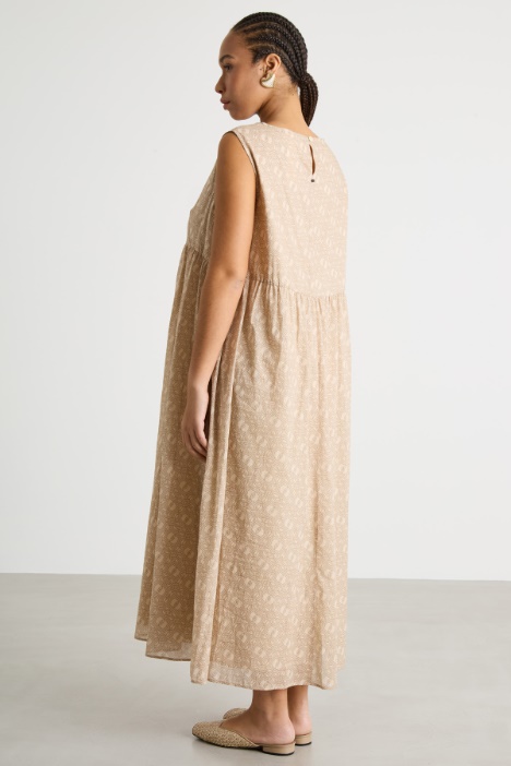 Abito lungo in mussola stampata