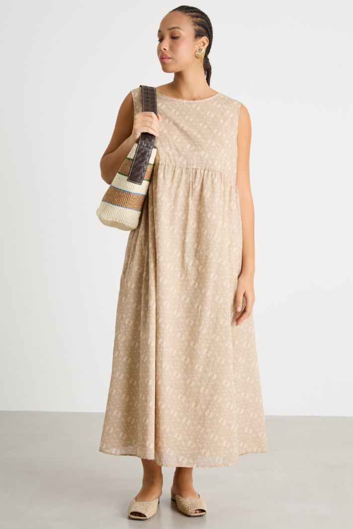 Printed muslin maxi dress Intrend