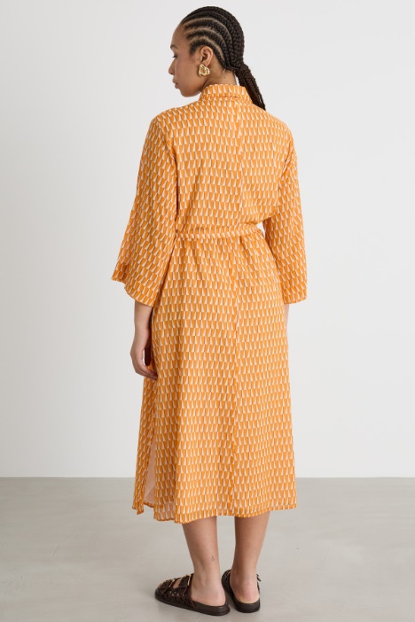 Vestido de voile estampado