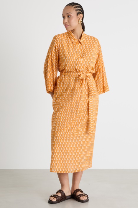 Vestido de voile estampado