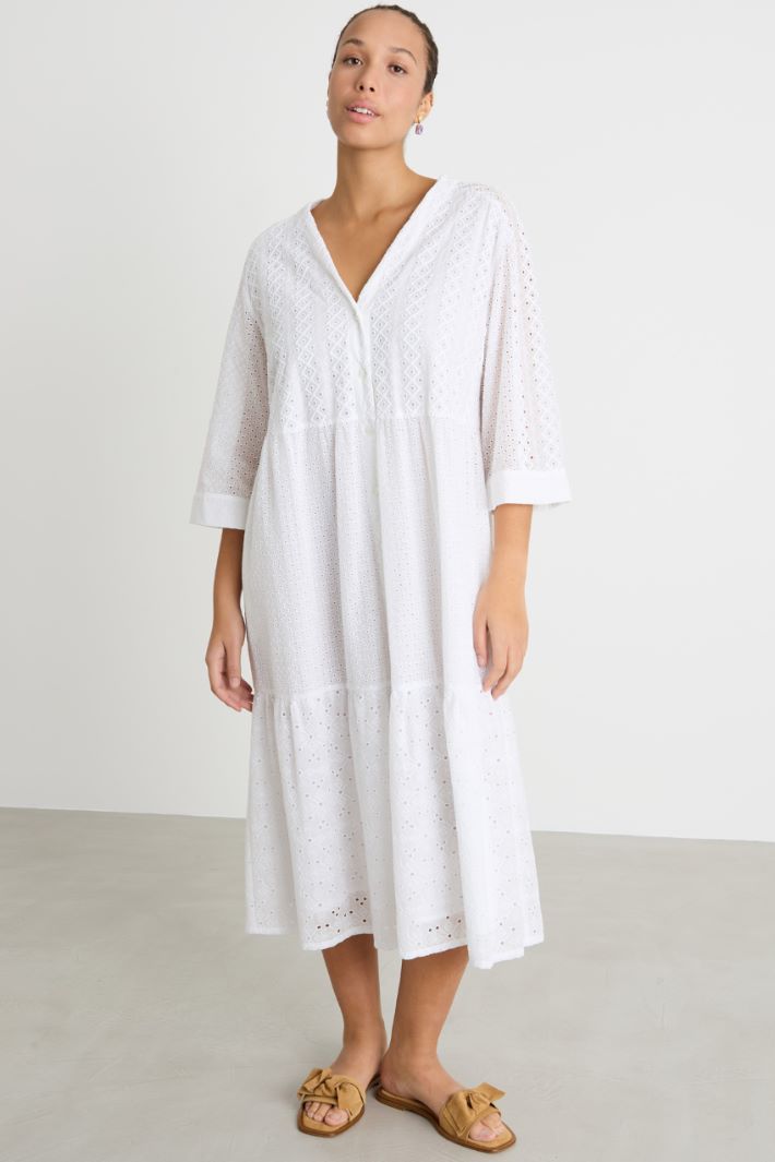 Broderie anglaise shirt dress Intrend - 2