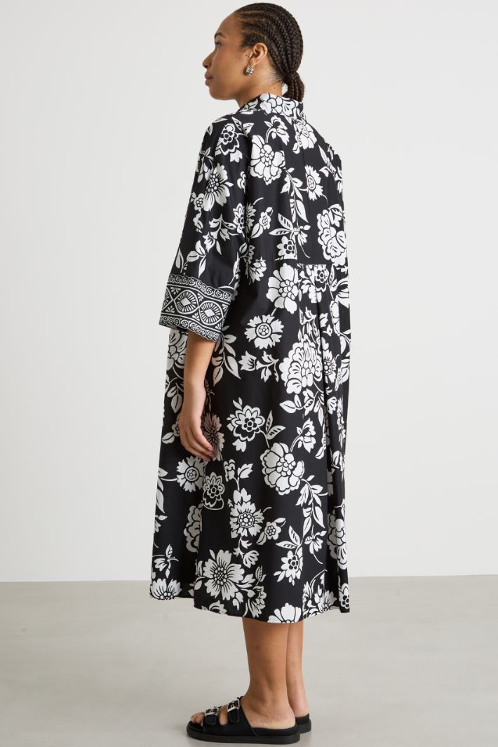 Printed poplin dress Intrend - 4