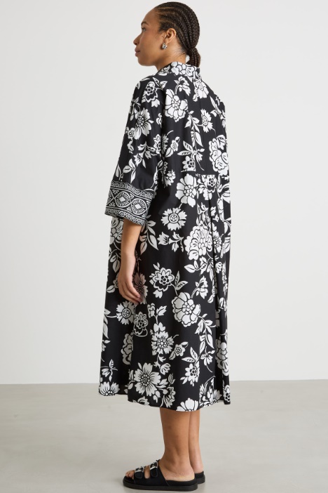 Abito in popeline stampato