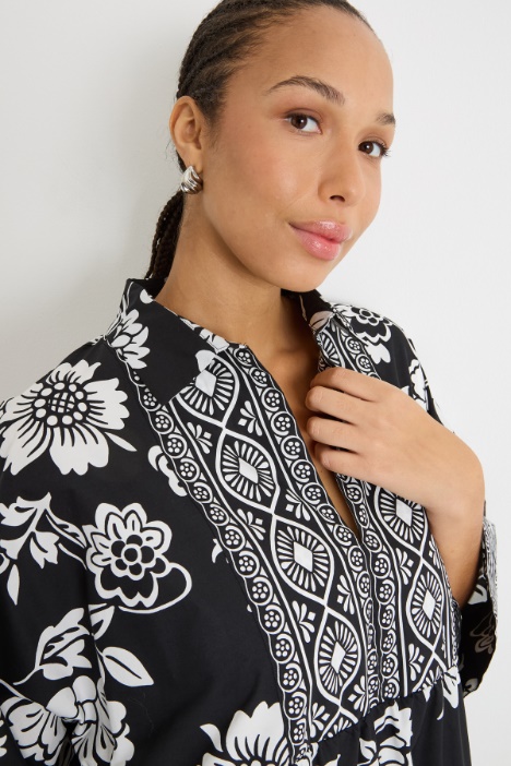 Abito in popeline stampato