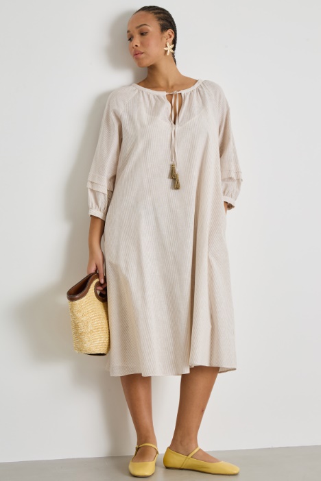 Wide canvas dress Intrend