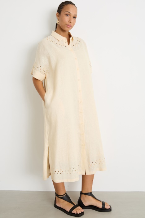 Abito chemisier in tela traforato