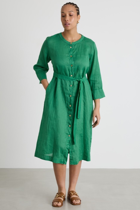 Abito chemisier con sottoveste