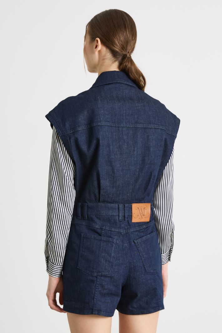 Mini tuta in jeans con zip Intrend - 4