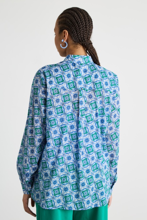 Camicia in mussola stampata