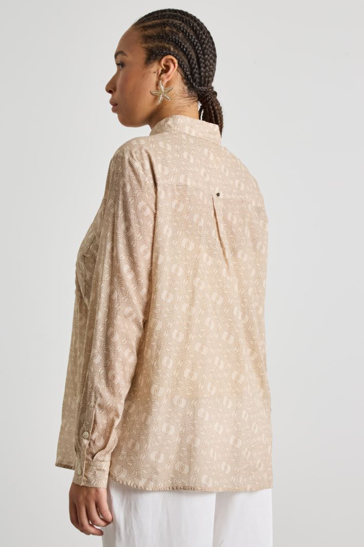 Camicia in mussola stampata Intrend - 4