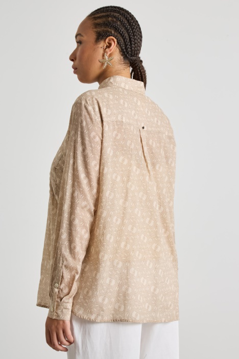 Camicia in mussola stampata